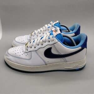 Nike Air Force 1 '07 First Use Mens Size 10.5 White University Blue Casual Shoes